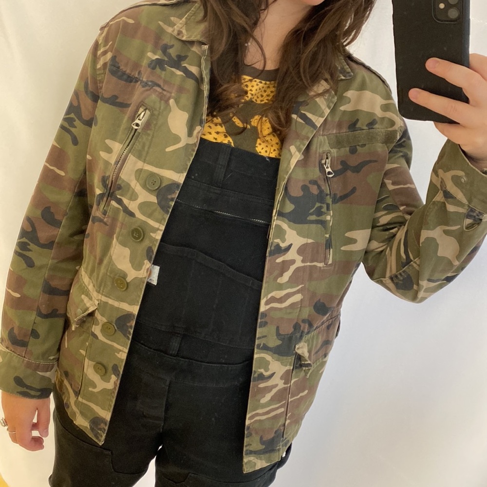 Top shop camo jacket